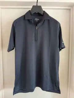 Titleist ネイビー 撥水ハーフジップポロシャツ
