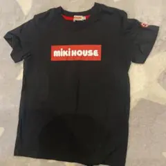 最終値下げ美品！MIKI HOUSE 黒 Tシャツ 110 ボックスロゴ　半袖
