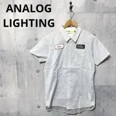 ANALOG LIGHTING アナログライティング 半袖ストライプシャツ M