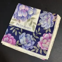イブサンローラン　イヴ・サンローラン　ハンカチ　花柄　ysl 新品
