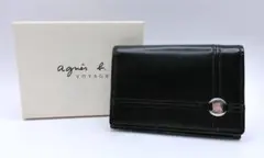 B 新品　アニエスベー　カードケース名刺入れ　agnes b ブラック　箱付き