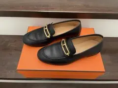 エルメス モカシン 美品 コレット 黒 36