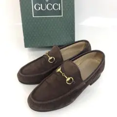 GUCCI グッチ ローファー パンプス レザー ホースビット ブラウン