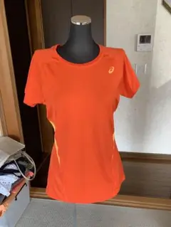 S アシックス　半袖Tシャツ　オレンジ L 130g