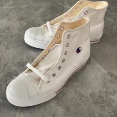 訳あり　新品　Champion ホワイト ハイカット スニーカー
