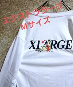 【人気アイテム】エクストララージ　xlarge　ロンT　女性　刺繍　Mサイズ