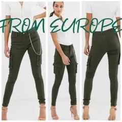 MISSGUIDED ミスガイディッド　カーゴスキニーパンツ　ワークパンツ