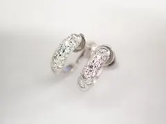 美品 タサキ 田崎真珠 K18WG ダイヤ計0.24ct デザイン イヤリング