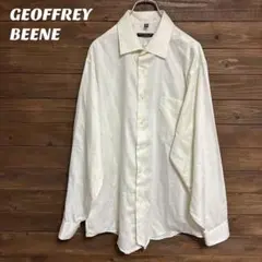 ♦︎【GEOFFREY BEENE 】ホワイト長袖シャツ コットンポリ XL