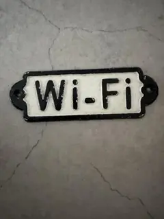 Wi-Fi サインプレート 金属製