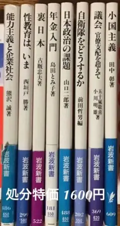 日本社会が抱える問題を考える　岩波新書 8冊