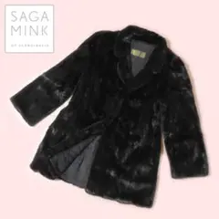 ROTINY SAGA MINK ミンクファーコート ハーフ丈 ブラウン 13号