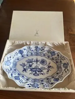 新品未使用　MEISSEN マイセン ブルーオニオン 菱形ディッシュ