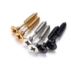 ﻿151★ボルトピアス ストレートバーベル ネジ式 18G 片耳