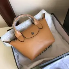 新品 ロンシャン プリアージュ キュイール XS ブラウン