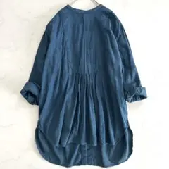 OUTIL ウティ CHEMISIER ジャガードブラウス 青　ブルー サイズ1
