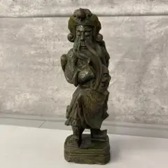 昭和レトロ 男性像 木彫り 木製 彫刻 インテリア 置物 オブジェ レトロ