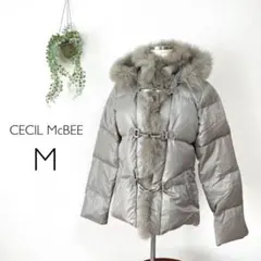 CECIL McBEE ダウンジャケット ダッフルコート フォックスファー M