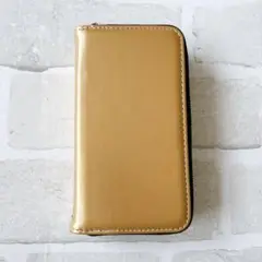 Zenfone3 ZE520KL 財布付き ケース ゴールド