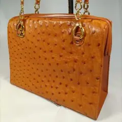 コンテス CONTESSE オーストリッチ ハンドバッグ ダチョウ 皇室御用達