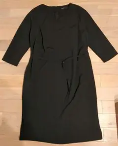 ナノ・ユニバース　七分袖 ひざ下丈ワンピース