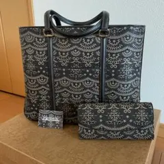 【未使用】印傳屋　プライデン　トートーバック　手提げ　長財布　お得セット　箱付 未使用】印傳屋プライデントートーバック手提げ長財布お得セット箱付