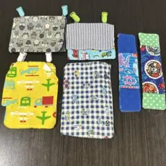 ハンドメイド移動ポケット クリップ付き 水筒紐カバー