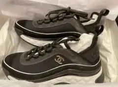 CHANEL シャネル ココマーク スニーカー ブラック 黒 ホワイト 白 新品