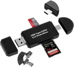 USB Type C OTG アダプタメモリカードリーダー 多機種対応 4iOO