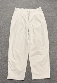 RUUBON ホワイト ワイドシルエット スラックス M