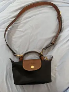 【別売りショルダー付き】Longchamp ロンシャン ミニポーチxs ブラック