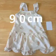 クマ柄フリル水着 90サイズ