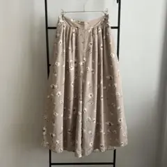 ノーブランド 7分丈ワイドパンツ L パープル