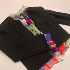 CHANELシャネルブラックノーカラージャケット新品未使用