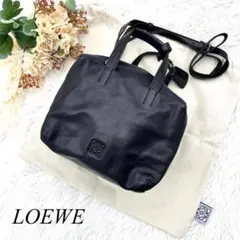 美品✨LOEWE ロエベ オリガミクボ ショルダーバッグ 2way カデナ 黒