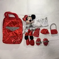 ディズニーランド　パリ　ミニー ぬいぐるみと衣装セット バッグ付き