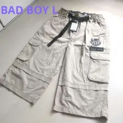 新品タグ付き　メンズ　短パン　カーゴパンツ　ベージュ　バッドボーイ　L