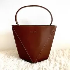 miss chloe レザー ハンドバッグ ブラウン 立体 幾何学 ブラウン