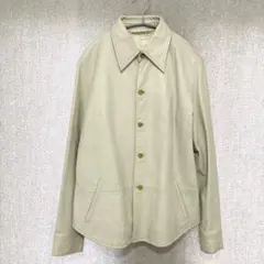 GALERIE VIE ラムレザージャケット F アイボリー 羊革 トゥモロー
