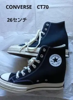 ☆CONVERSE CT70　隠しヒール内蔵 ハイカット 　ブラック　26センチ