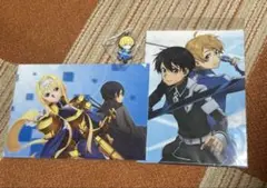 SAO アリシゼーション　クリアファイル　4枚　とラバーチャーム　1個
