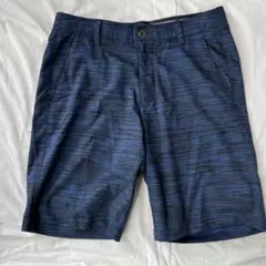 UNDER ARMOUR ネイビー ストライプ ゴルフショートパンツ