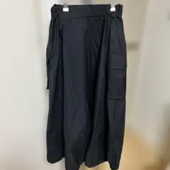 ブラックポケット付きロングスカート M
