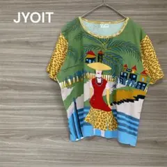 JYOIT 【F】イラスト 半袖Tシャツ　綿100% 個性的　ピース