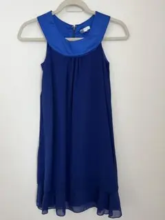 青 ノースリーブ ワンピース 140cm