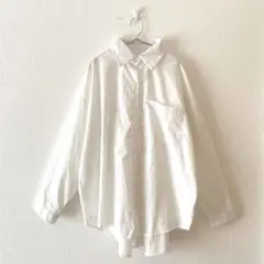 ☆【カマン】ボタンシャツ バックタック フルボタン 胸ポケット シンプル F