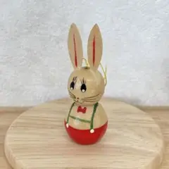 木製　オーナメント　うさぎ　人形　飾り　デコレーション　ドイツ