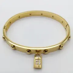 新品!ステンレス ジルコニア バングル レディース メンズ ゴールド 金