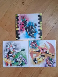 仮面ライダー 平成一番くじ　アートイラスト色紙 3枚セット