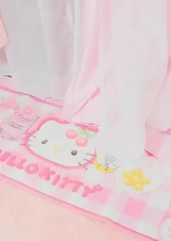 激かわ❤︎ 新品未使用 キティ ラグ素材キッチンマット さくらんぼ